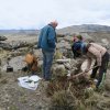 img-20181116-wa0007  cleaning outcrops in the same area as historical sample esc-26. soil will significantly block total count radioactivity readings on the scintillometer. - copy